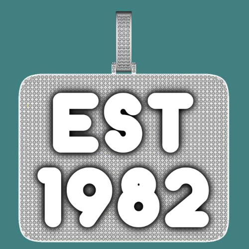 CUSTOM LETTER NECKLACE 3D BIG SQUARE