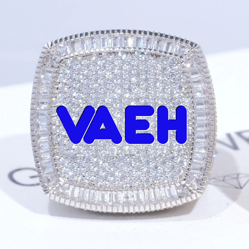 CUSTOM LETTER 3D ICED RING
