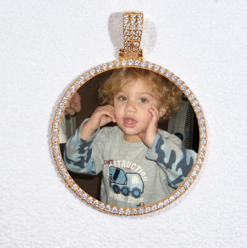 MEDIUM 3D CIRCLE CUSTOM PICTURE PENDANT