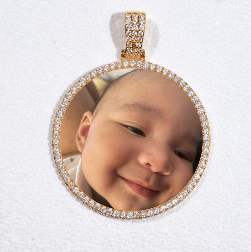 MEDIUM 3D CIRCLE CUSTOM PICTURE PENDANT