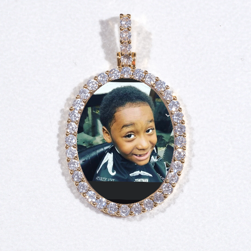 3D Oval Custom Picture Pendant