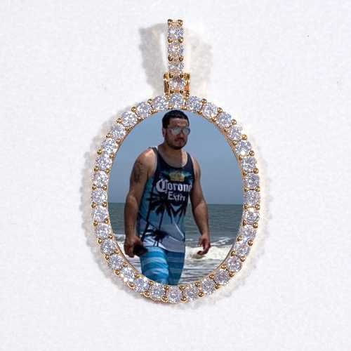 3D Oval Custom Picture Pendant