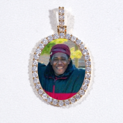 3D Oval Custom Picture Pendant