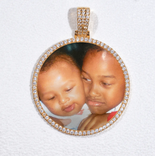 MEDIUM 3D CIRCLE CUSTOM PICTURE PENDANT