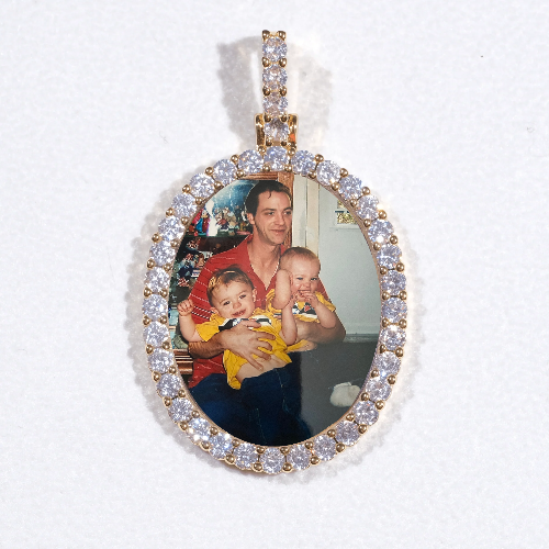 3D Oval Custom Picture Pendant