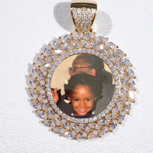 Large 3D Wheat Ear Custom Picture Pendant