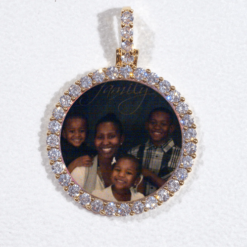 3D CIRCLE CUSTOM PICTURE PENDANT SMALL SIZE