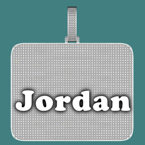 CUSTOM LETTER NECKLACE 3D BIG SQUARE