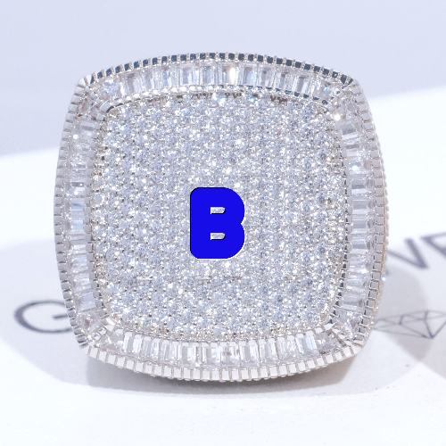 CUSTOM LETTER 3D ICED RING