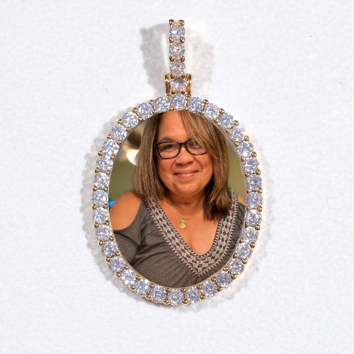 3D Oval Custom Picture Pendant