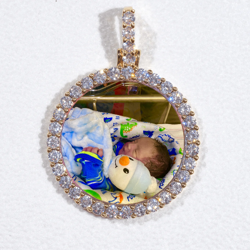 3D CIRCLE CUSTOM PICTURE PENDANT SMALL SIZE