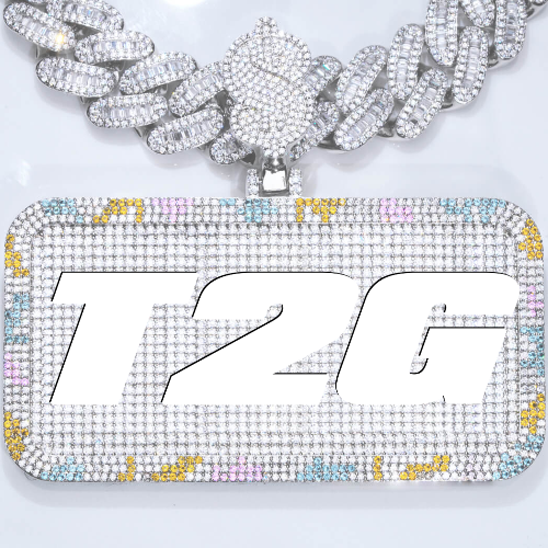 CUSTOM LETTER NECKLACE 3D COLORFUL SQUARE