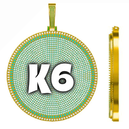 CUSTOM LETTER NECKLACE 3D BIG DISC