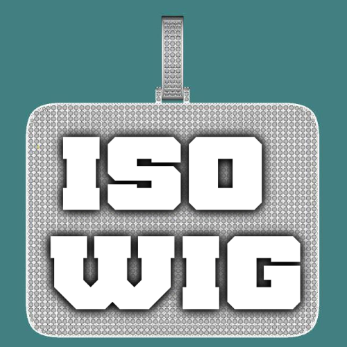 CUSTOM LETTER NECKLACE 3D BIG SQUARE