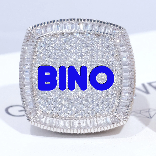 CUSTOM LETTER 3D ICED RING