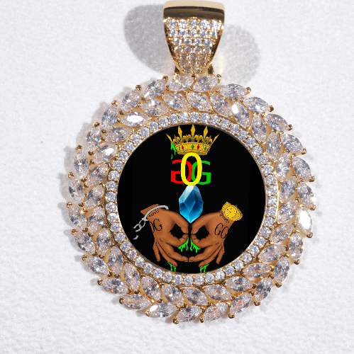Large 3D Wheat Ear Custom Picture Pendant