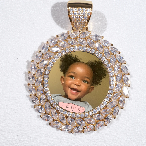 Large 3D Wheat Ear Custom Picture Pendant