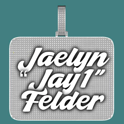 CUSTOM LETTER NECKLACE 3D BIG SQUARE