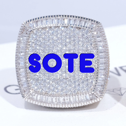 CUSTOM LETTER 3D ICED RING
