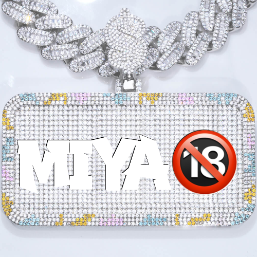 CUSTOM LETTER NECKLACE 3D COLORFUL SQUARE
