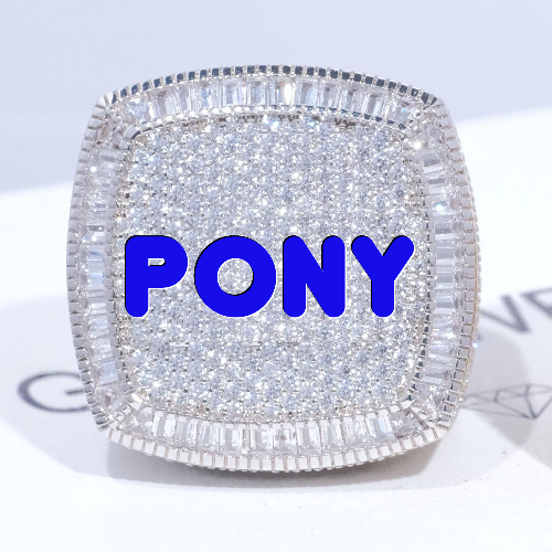 CUSTOM LETTER 3D ICED RING