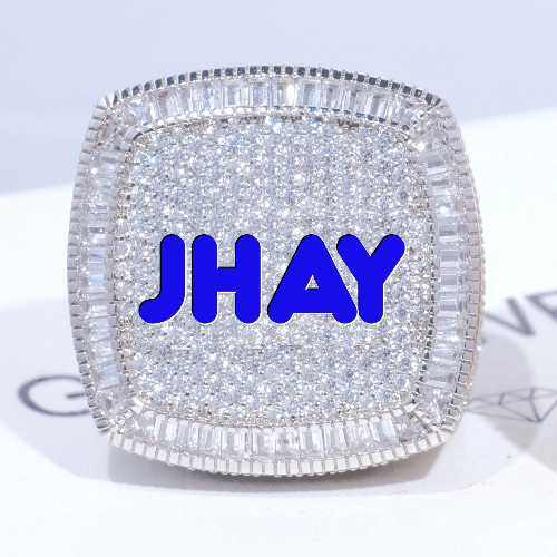 CUSTOM LETTER 3D ICED RING
