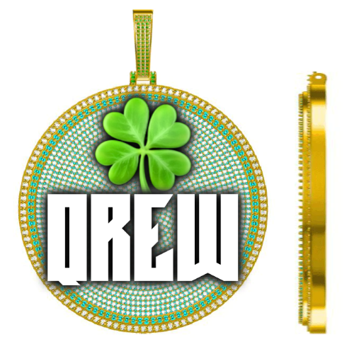 CUSTOM LETTER NECKLACE 3D BIG DISC