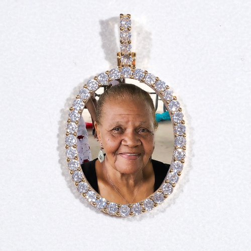 3D Oval Custom Picture Pendant