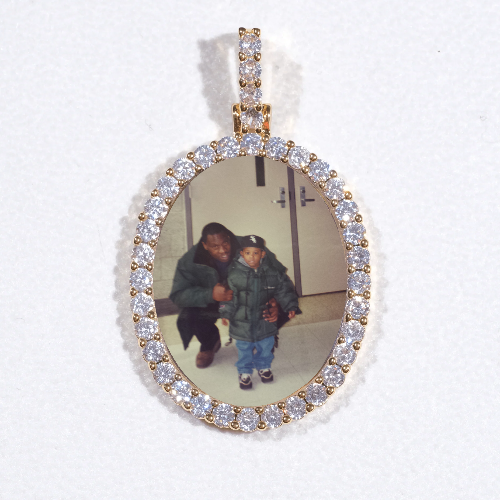 3D Oval Custom Picture Pendant