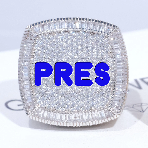 CUSTOM LETTER 3D ICED RING