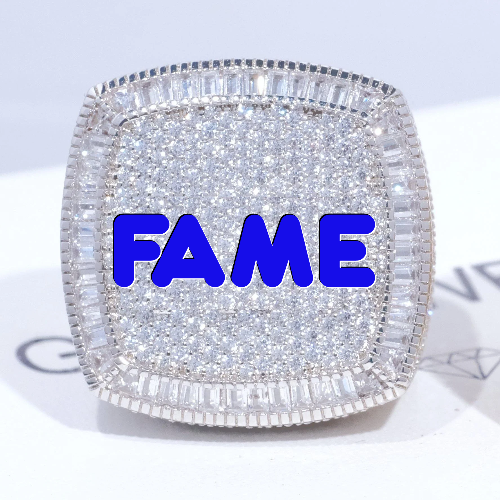 CUSTOM LETTER 3D ICED RING