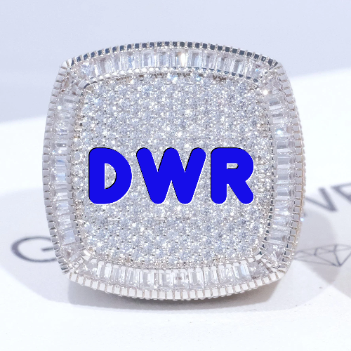 CUSTOM LETTER 3D ICED RING