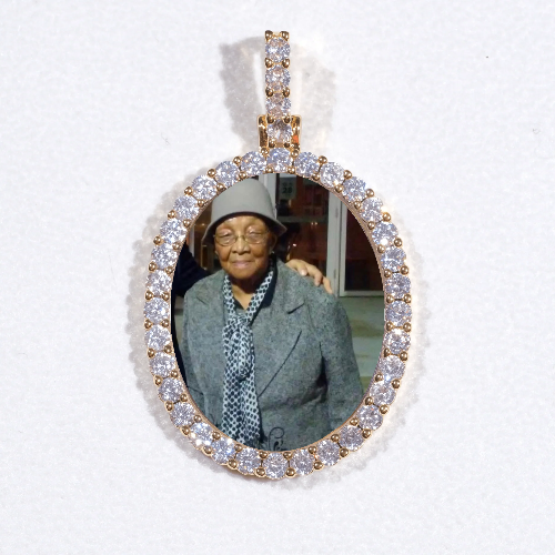 3D Oval Custom Picture Pendant