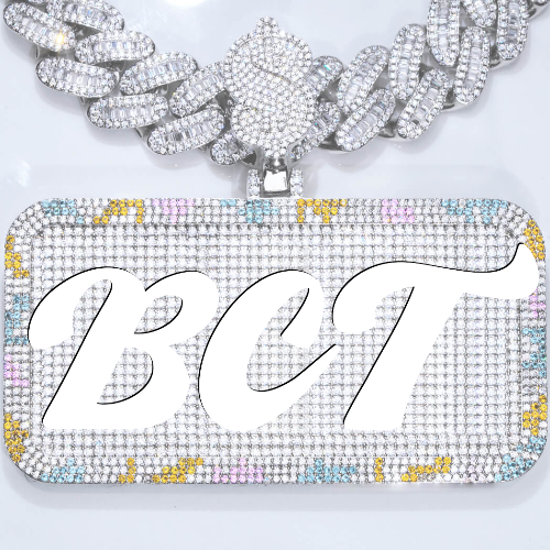CUSTOM LETTER NECKLACE 3D COLORFUL SQUARE