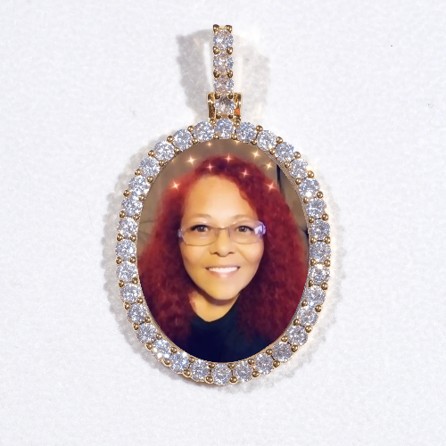 3D Oval Custom Picture Pendant