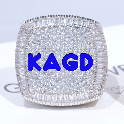 CUSTOM LETTER 3D ICED RING