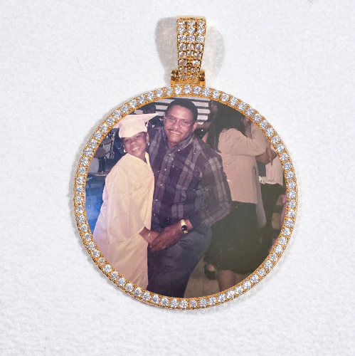 MEDIUM 3D CIRCLE CUSTOM PICTURE PENDANT