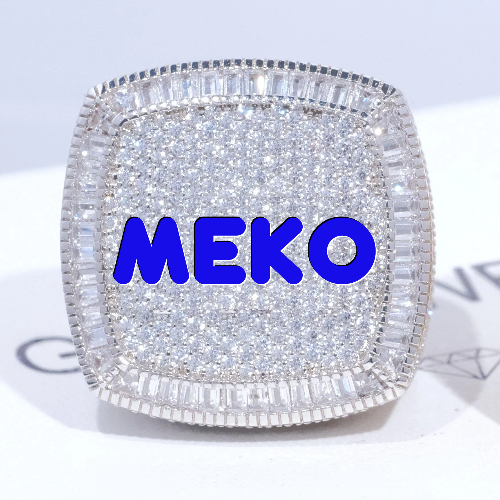 CUSTOM LETTER 3D ICED RING