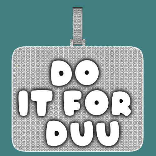 CUSTOM LETTER NECKLACE 3D BIG SQUARE