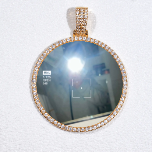 MEDIUM 3D CIRCLE CUSTOM PICTURE PENDANT