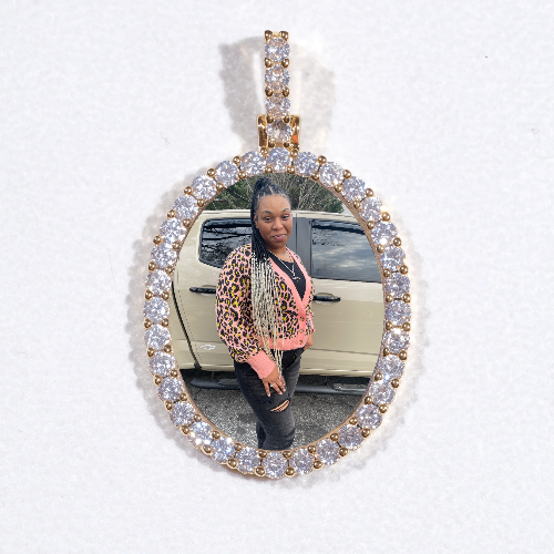3D Oval Custom Picture Pendant