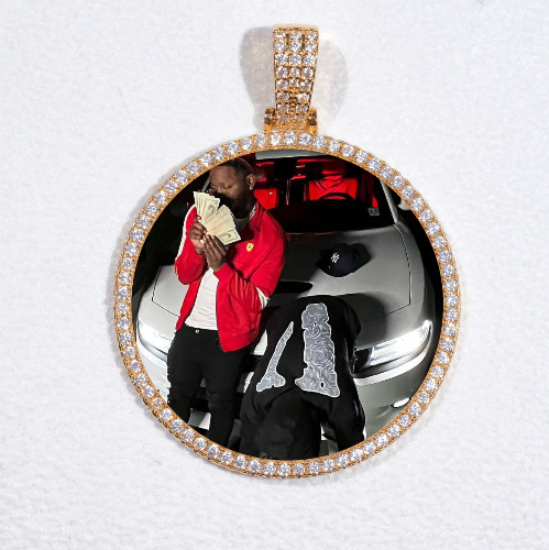 MEDIUM 3D CIRCLE CUSTOM PICTURE PENDANT