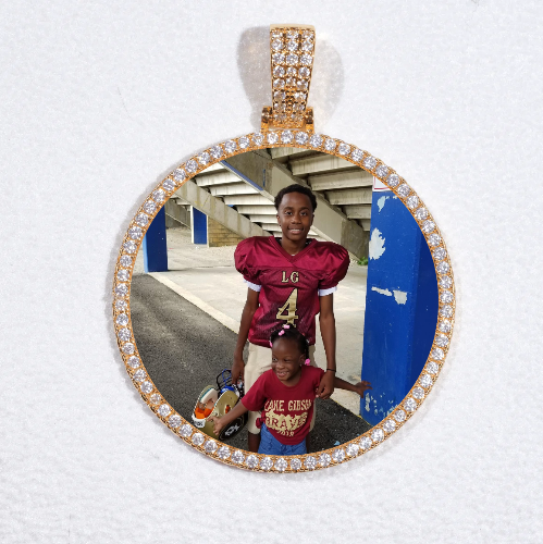 MEDIUM 3D CIRCLE CUSTOM PICTURE PENDANT