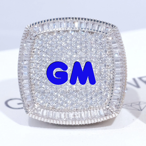 CUSTOM LETTER 3D ICED RING