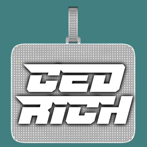 CUSTOM LETTER NECKLACE 3D BIG SQUARE