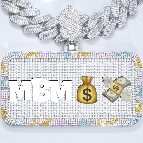 CUSTOM LETTER NECKLACE 3D COLORFUL SQUARE