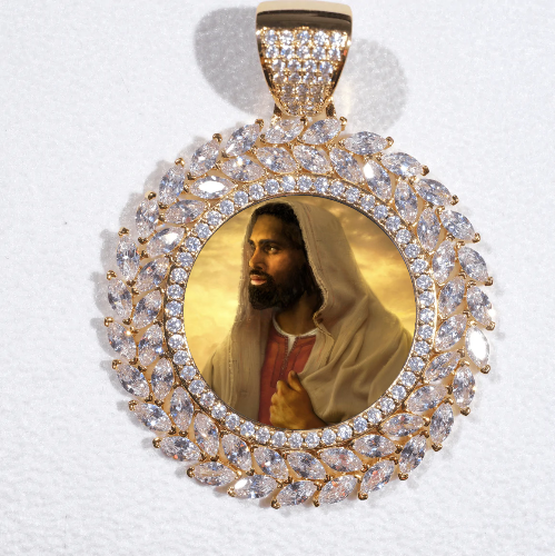 Large 3D Wheat Ear Custom Picture Pendant