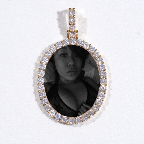 3D Oval Custom Picture Pendant