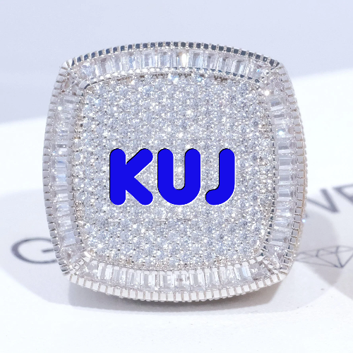 CUSTOM LETTER 3D ICED RING