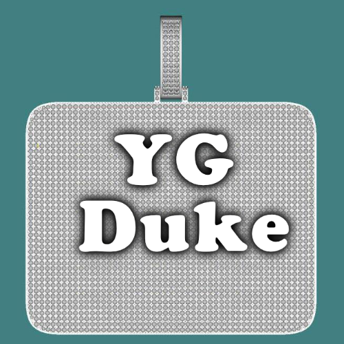 CUSTOM LETTER NECKLACE 3D BIG SQUARE